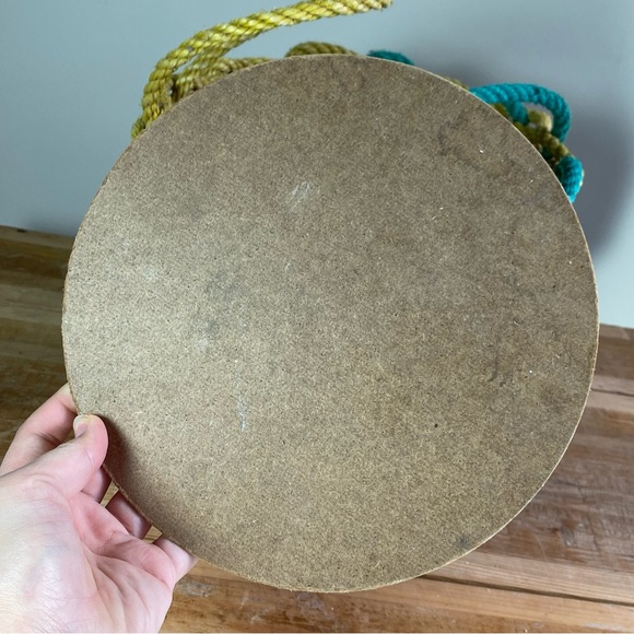 Handmade Recycled Nautical Rope Basket Storage Bin - Pastel Colors - Picture 9 of 16